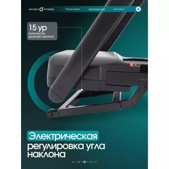Беговая дорожка домашняя oxygen fitness stride (черный) %Future_395 (фото 8)