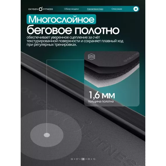 Беговая дорожка домашняя oxygen fitness stride (черный) %Future_395 (фото 11)