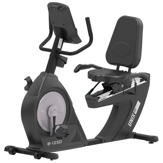 Горизонтальный велотренажер unix fit b-1250 pro (7" lcd) %Future_395 (фото 1)