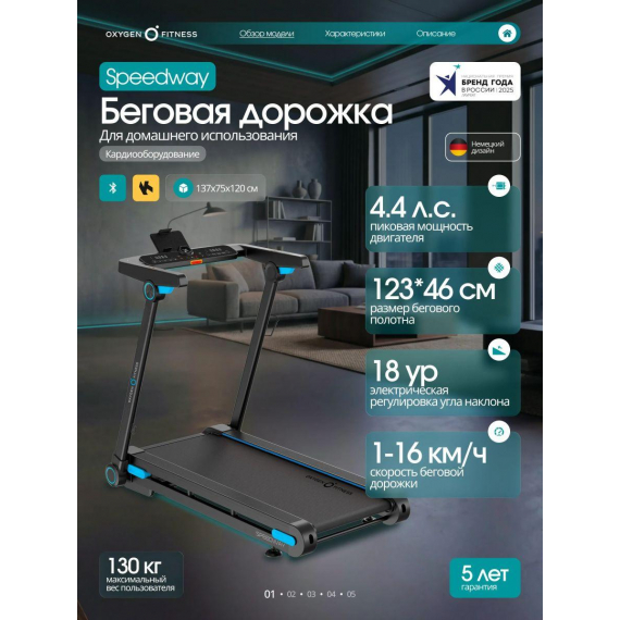 Беговая дорожка домашняя oxygen fitness speedway %Future_395 (фото 1)