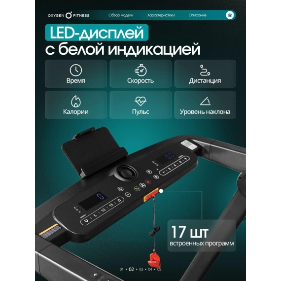 Беговая дорожка домашняя oxygen fitness speedway %Future_395 (фото 7)