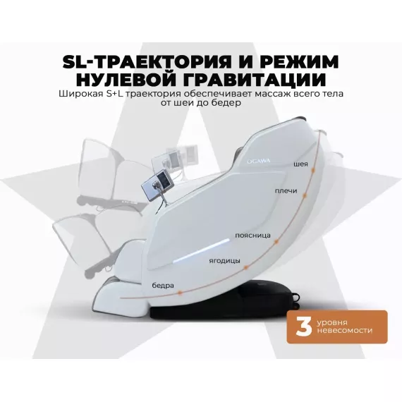 Массажное кресло ogawa сириус | smart zen og6288 серый %Future_395 (фото 2)