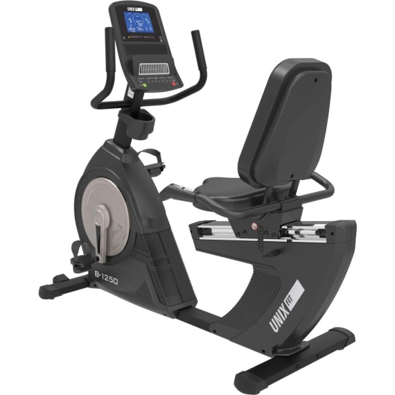 Горизонтальный велотренажер unix fit b-1250 pro (7" lcd) %Future_395 (фото 5)