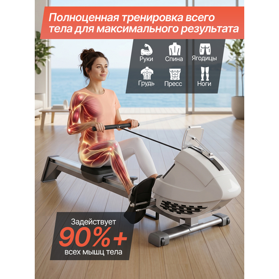 Гребной тренажер dfc sq-rm901 %Future_395 (фото 10)