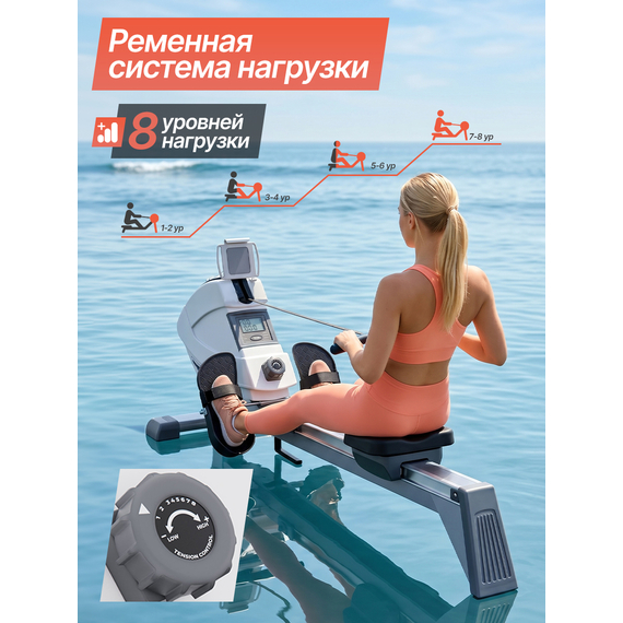 Гребной тренажер dfc sq-rm901 %Future_395 (фото 3)
