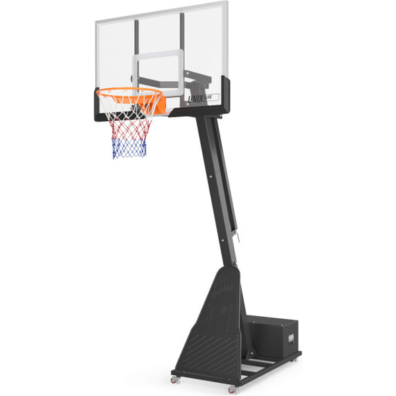 Баскетбольная стойка unix line b-stand-tg pro 54"x32" (140 х 82 см) r45 h230-305 см %Future_395 (фото 1)