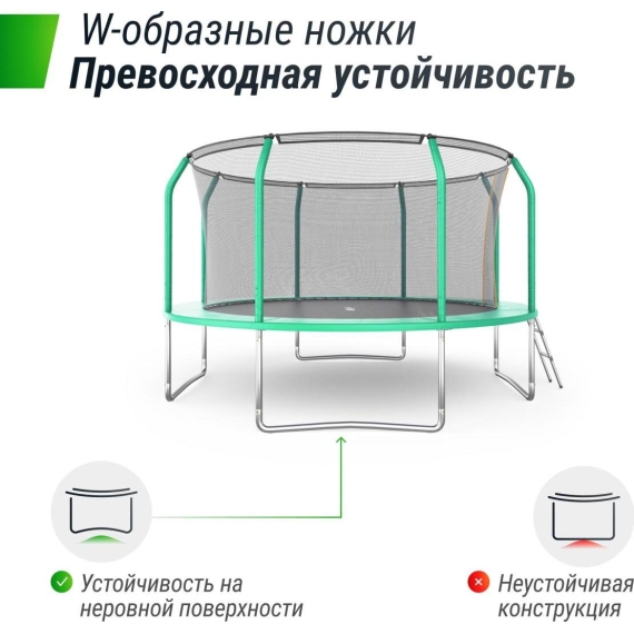 Батут unix line supreme basic 12 ft (green) %Future_395 (фото 10)