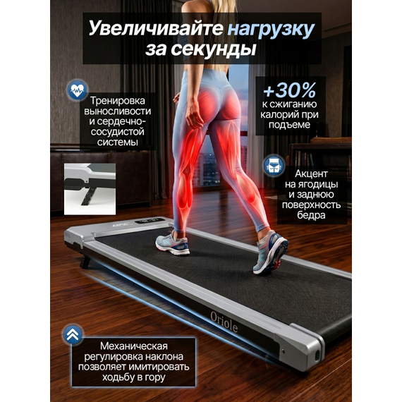 Беговая дорожка dfc oriole tm100-1sv %Future_395 (фото 3)