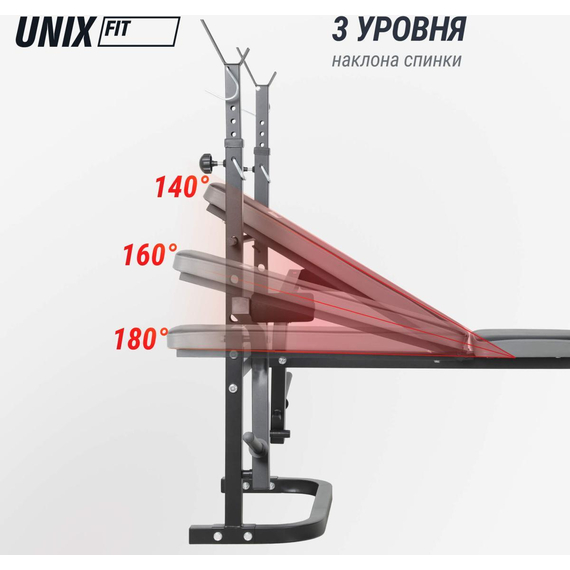 Скамья силовая со стойками unix fit bench 120p %Future_395 (фото 8)