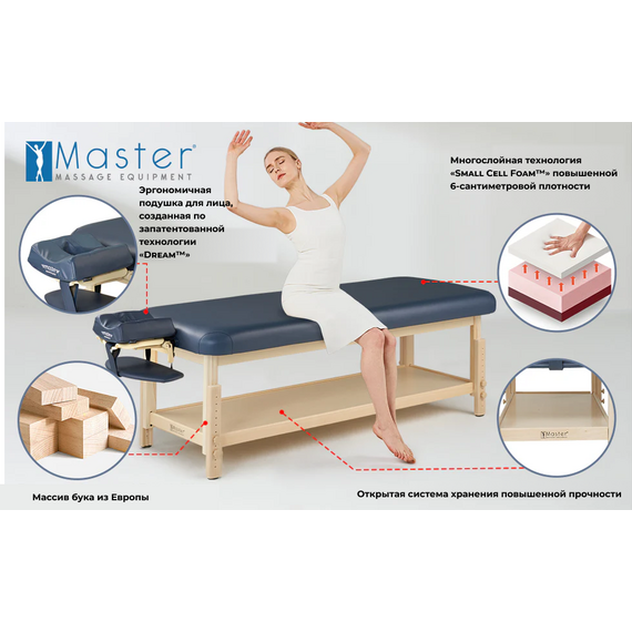 Массажный стол стационарный master laguna tt, с подогревом %Future_395 (фото 2)