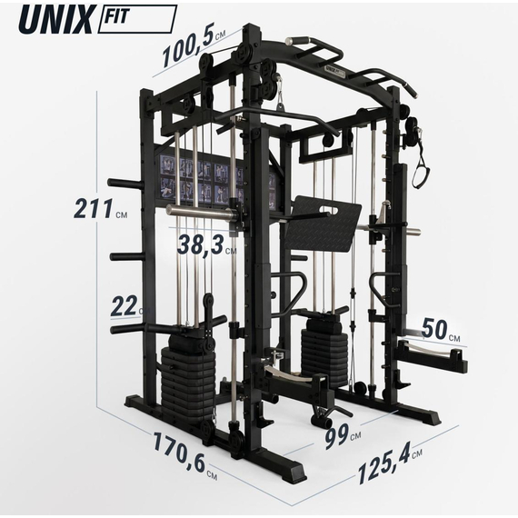 Силовой комплекс - мультистанция unix fit (50 в 1) %Future_395 (фото 12)